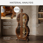 Violin Silhouette Curio Display Cabinet