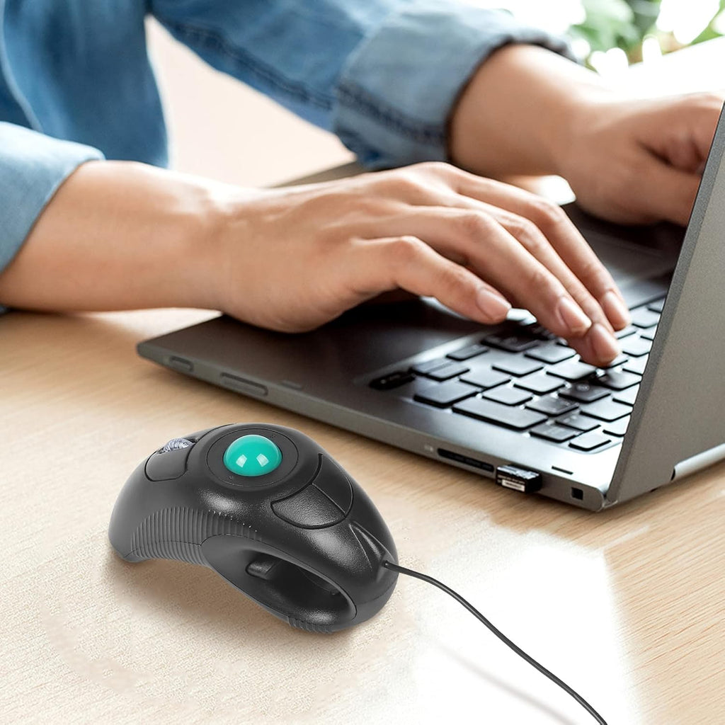 USB Mini Trackball Mouse – 4D Portable Finger-Controlled Handheld Device with Accurate Cursor Movement