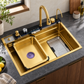 Golden Flow Waterfall Kitchen Workstation Sink