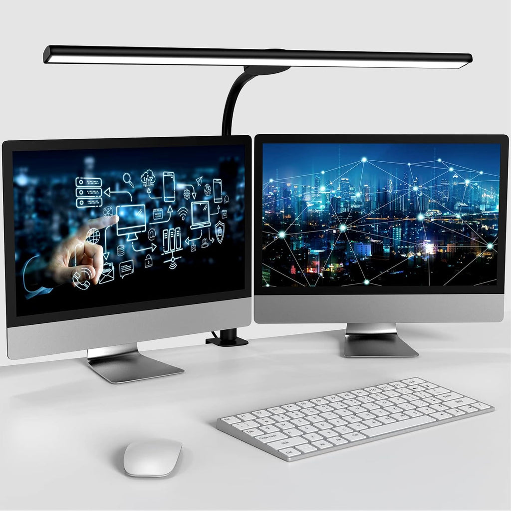 Double Single Head LED Architect Desk Lamp with Remote – 18W Eye-Caring Task Light with 3 Modes & 6 Brightness Levels for Office, Workbench & Study