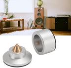 Aluminum Audio Amplifier Feet – 4-Piece HiFi Shock Absorber Pads for Speaker or CD Player, Reduce Vibration, Boost Sound Clarity