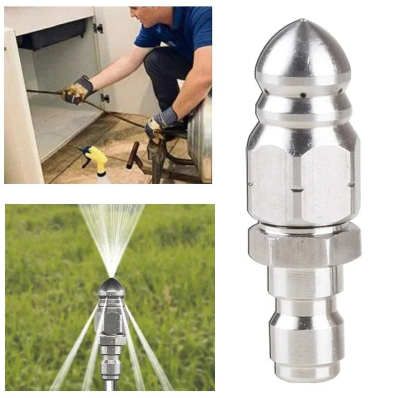 Pressure Washer Sewer Jetter Nozzle with One Fourth Inches Quickly Connector