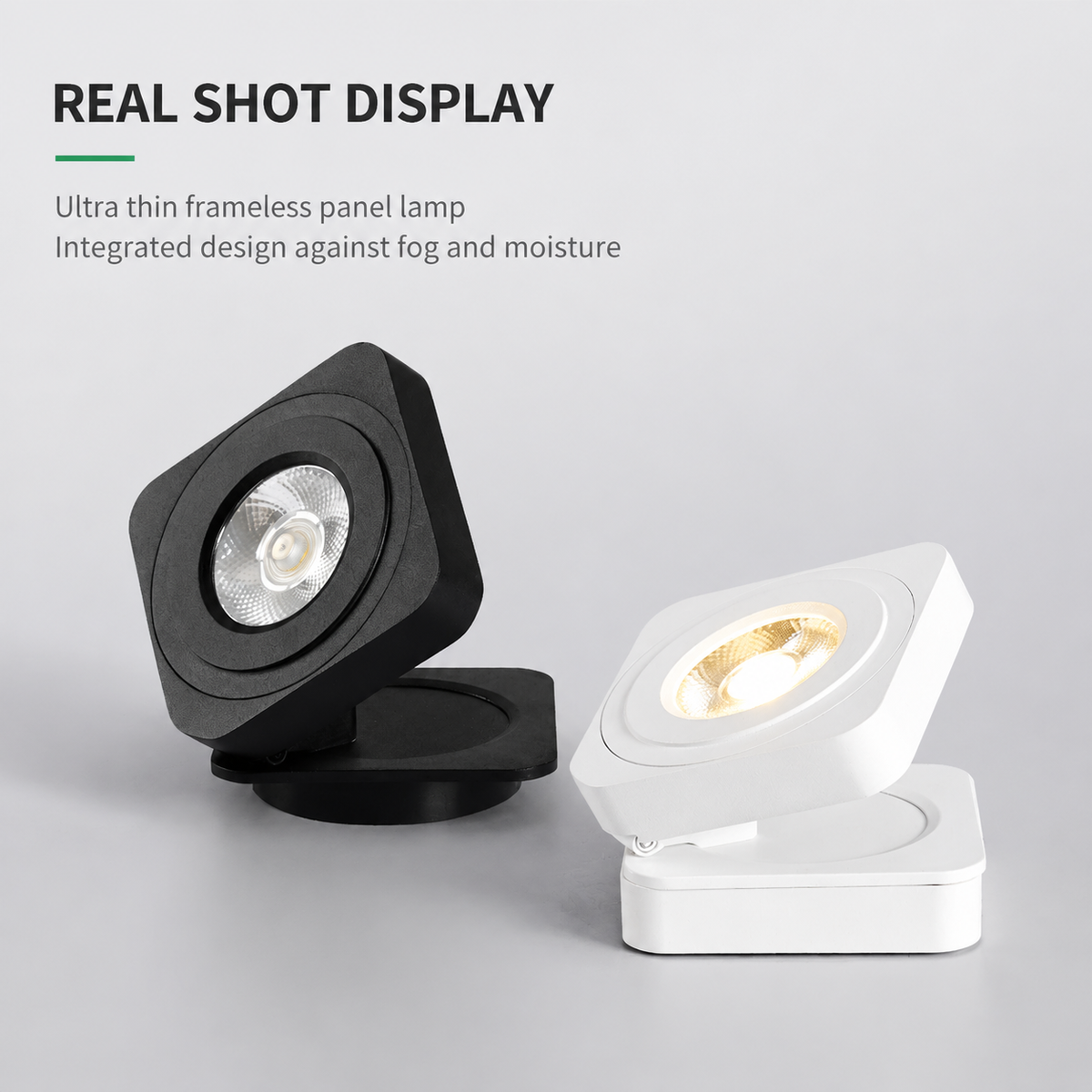 Adjustable LED Ceiling Spotlight Square Surface Mount Light