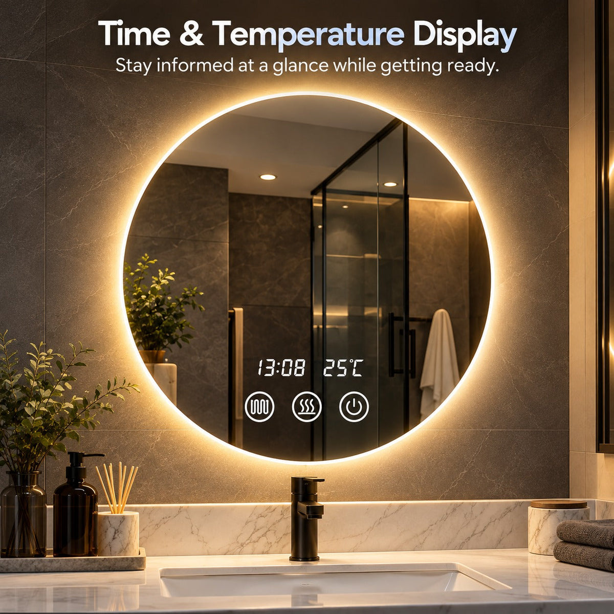 Studio Light LED Touch Smart Bathroom Mirror