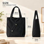 Pocket Plus Canvas Tote Shoulder Bag