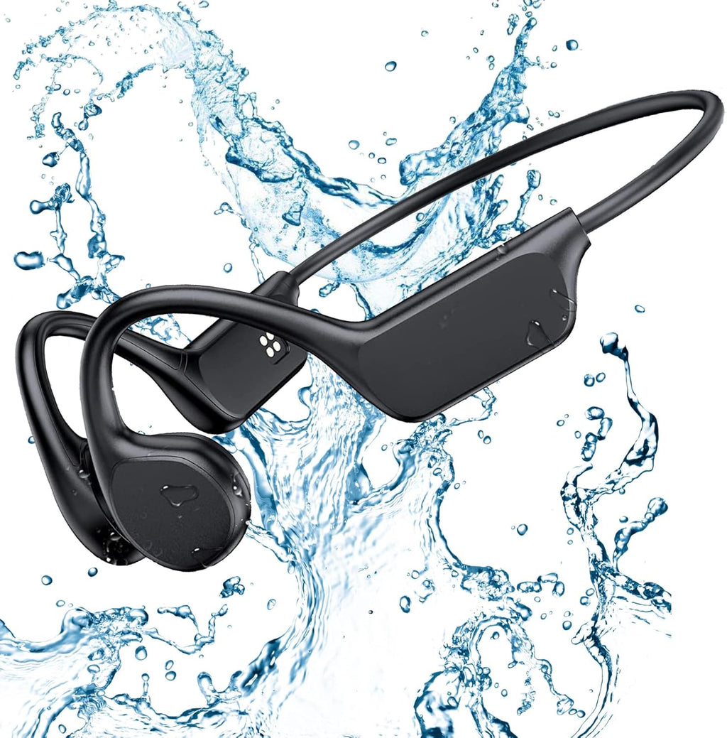 G1 Bone Conduction Bluetooth Headset – IPX8 Waterproof, Hang‑Ear Sports Headphones with Bluetooth 5.4 for Running, Swimming & Outdoor Use