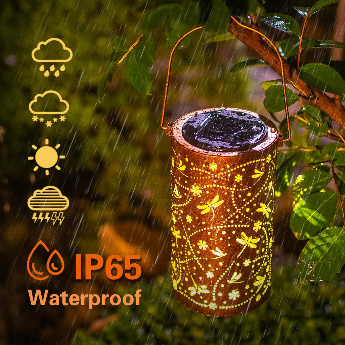 Dragonfly Solar Lantern – IP65 Waterproof Outdoor Garden Light