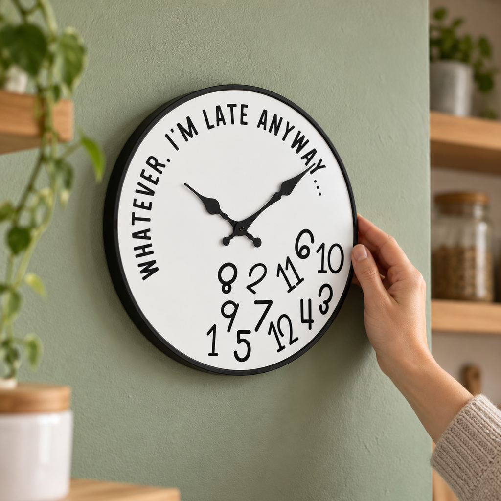 I’m Late Anyway Wall Clock