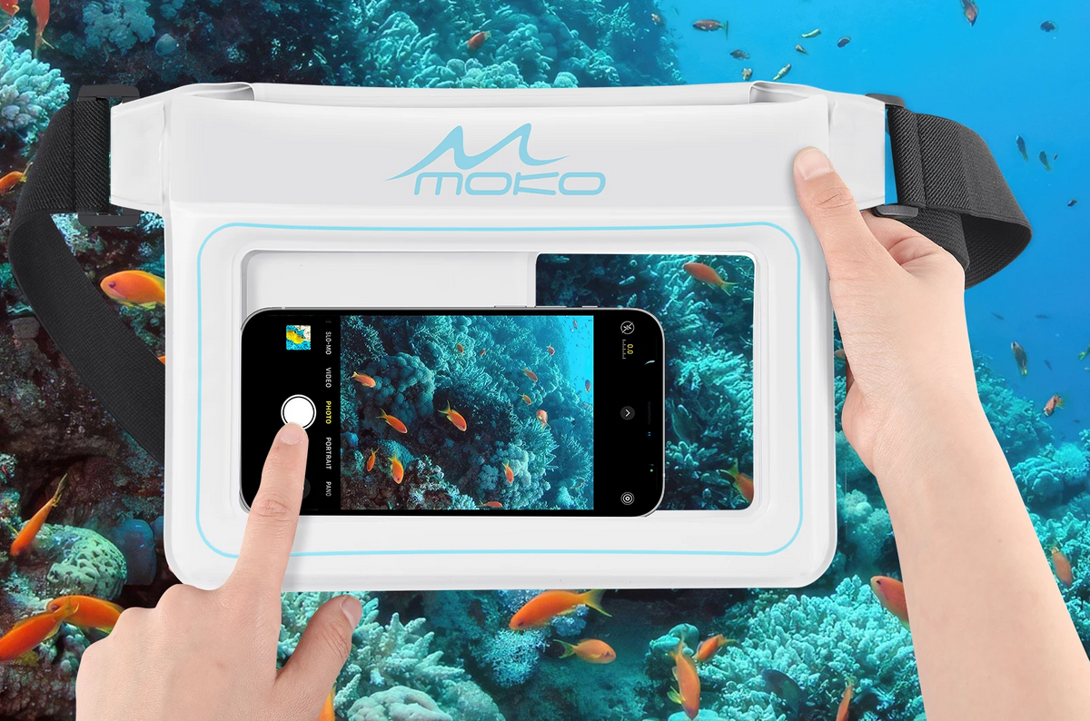 Waterproof Phone Pouch Fanny Pack – Floating Dry Waist Bag for Swimming, Diving, Skiing & iPhone 13 Pro Max Protection