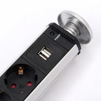 Melery Pop-Up Table Socket – Germany Power Point with USB-C, EU Outlets & Tabletop Charger for Kitchens & Offices
