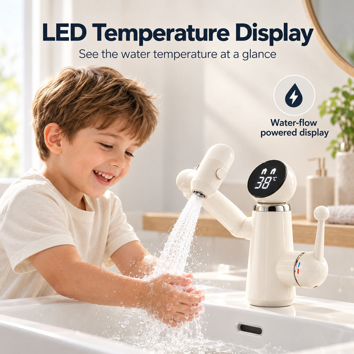 Robo Flow Smart Full-Rotating Digital Faucet