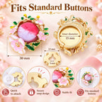 Secret Garden Floral Button Covers