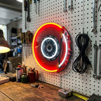 Pit Stop Brake Disc Neon Sign