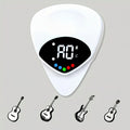 Multifunction 12-Tone Guitar Pick & Tuner – 2-in-1 Calibrator for Acoustic Guitars & Ukuleles, Compact Battery-Operated ABS Resin Design