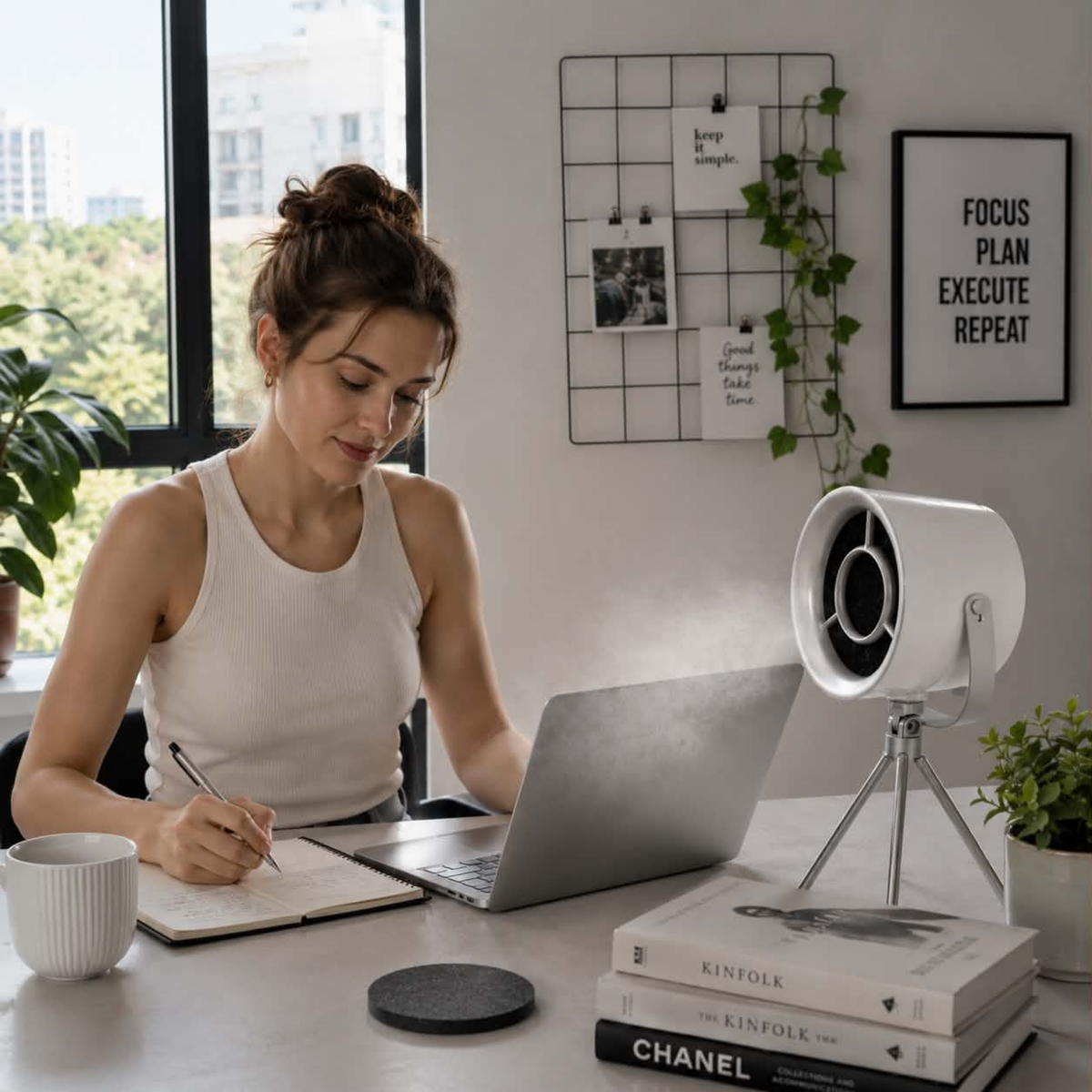 Portable Mini Desktop Range Hood – High Suction Exhaust Fan for Indoor Barbecue Small Kitchens and Electric Cookers to Eliminate Smoke Odors