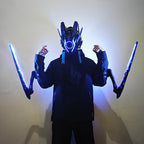 Cyberpunk LED Mantis Knife Set – Futuristic Costume Prop with Neon Edge Detailing for Cosplay, Parties, and Sci-Fi Action Looks