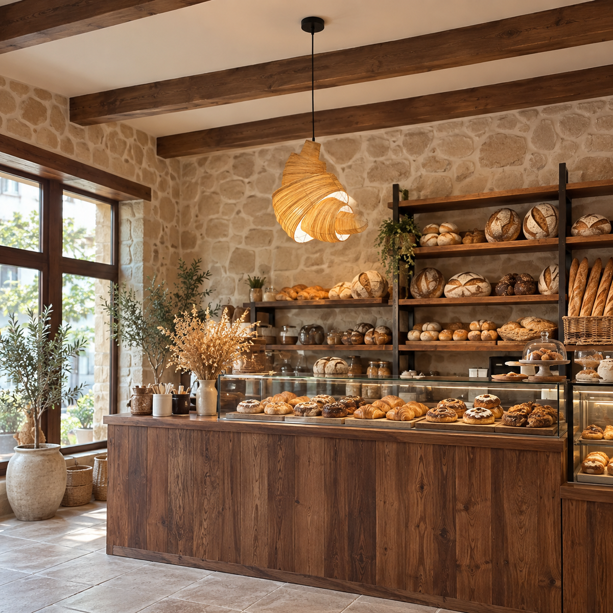 Parisian Morning Croissant Hanging Pendant Lamp