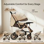 Loftcart Elevated Foldable City Baby Travel Stroller