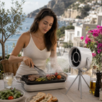 Portable Mini Desktop Range Hood – High Suction Exhaust Fan for Indoor Barbecue Small Kitchens and Electric Cookers to Eliminate Smoke Odors