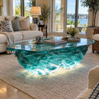 Frozen Ocean Illuminated Resin Table