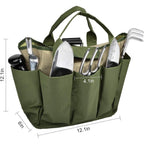Garden Tool Organizer Tote Bag with Multiple Pockets
