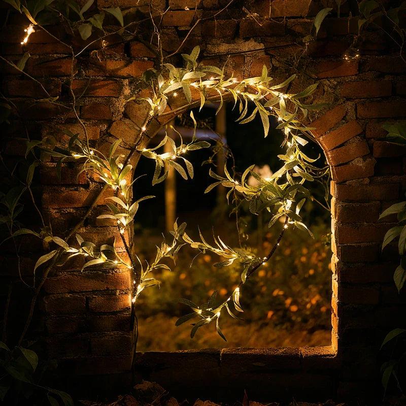 Botanical Garland Light with Warm White LEDs