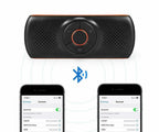 Car Kit Handsfree Speakerphone – Crystal Clear Bluetooth Calls with Multipoint Connectivity, Sun Visor Mount, and Built-in Car Charger