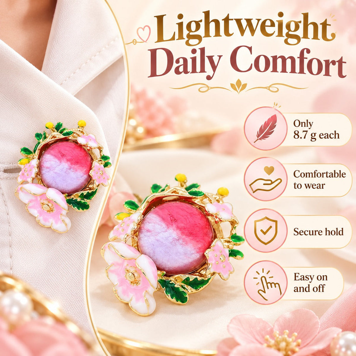 Secret Garden Floral Button Covers