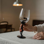 Black Snake Sculpted Wine Glass
