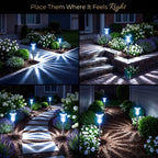 Solar Pathway Lights with Decorative Star Pattern