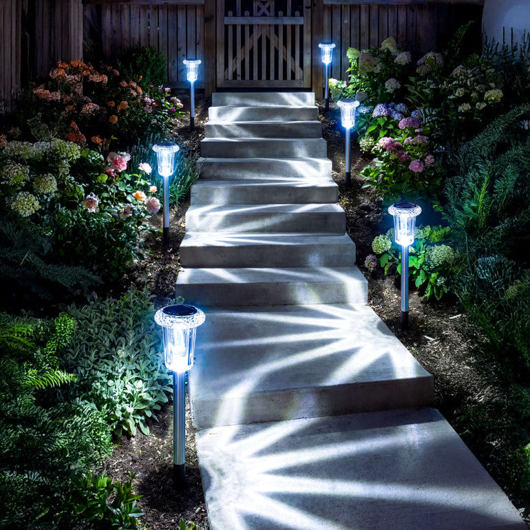 Solar Pathway Lights with Decorative Star Pattern