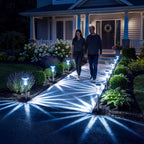 Solar Pathway Lights with Decorative Star Pattern