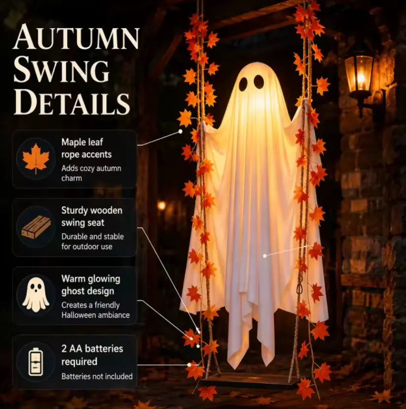 HauntedSwing Lighted Ghost Lantern