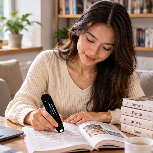 Offline Translation Pen – Intelligent Scanning Dictionary with 123-Language Translation and Point-Reading Features for Students, Teachers and Travelers