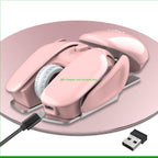 Ergonomic Wireless Mouse – 4-Key Optical Mute Mouse with 1600 DPI for Work, Gaming, or Stylish Unisex Gift