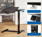 Adjustable Bedside Rolling Laptop Desk – Mobile Overbed Table with Flip Tilt Top, Wheels & Height Control for Home or Bedroom Office