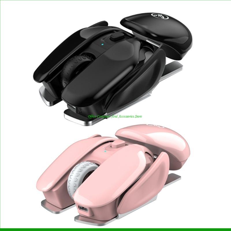 Ergonomic Wireless Mouse – 4-Key Optical Mute Mouse with 1600 DPI for Work, Gaming, or Stylish Unisex Gift