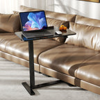 Adjustable Bedside Rolling Laptop Desk – Mobile Overbed Table with Flip Tilt Top, Wheels & Height Control for Home or Bedroom Office