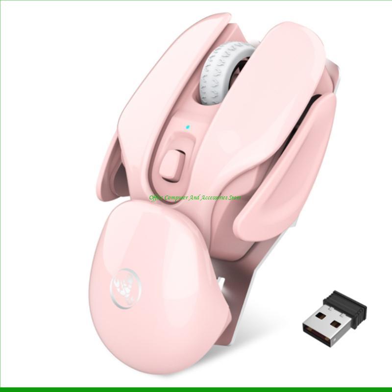 Ergonomic Wireless Mouse – 4-Key Optical Mute Mouse with 1600 DPI for Work, Gaming, or Stylish Unisex Gift