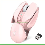 Ergonomic Wireless Mouse – 4-Key Optical Mute Mouse with 1600 DPI for Work, Gaming, or Stylish Unisex Gift