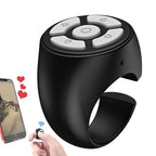 Wireless Remote Control Finger Ring – Rechargeable Bluetooth Camera Shutter & Smartphone Page Turner for Video Apps, Portable Gadget
