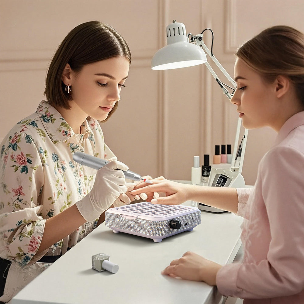 Professional Nail Dust Collector – Powerful Vacuum Fan with Filter Pad and Stepless Speed Control for Clean Nail Workstations