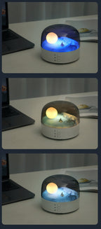 Bluetooth Music Box Portable Speaker – High Quality Sound Effects Wireless Mini Bluetooth Speaker with Ambient Light Strip and Soft Dimming Glow