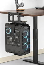 Adjustable Under-Desk CPU Holder – Clamp or Side-Mount Computer Tower Bracket for Standing Desks, Space Saving and Organized Workstations