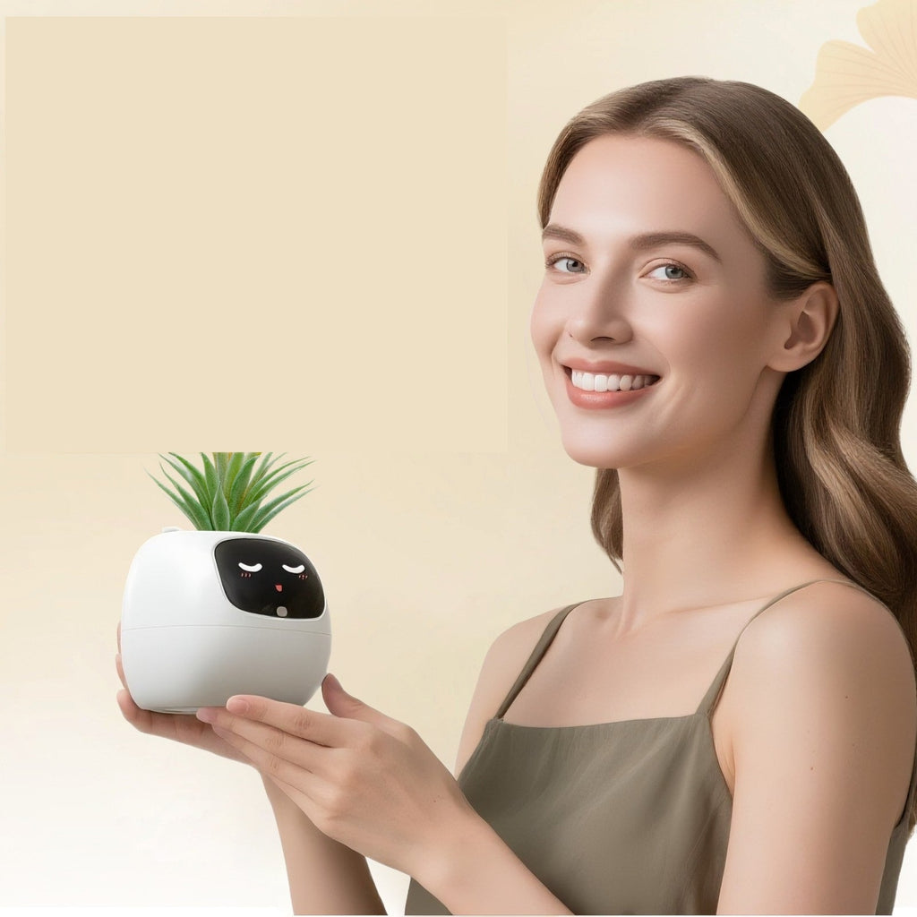 Smart AI Planter Pot- Intelligent App-Connected Gardening System for Plant Enthusiasts, Ideal Tech Gift for Christmas or Holidays