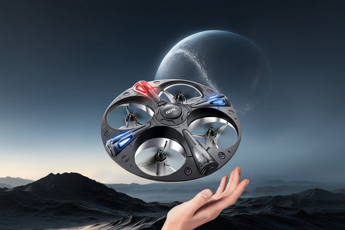 Hovering Mini UFO RC Drone – LED Light Quadcopter with Altitude Hold and Anti-Collision, Fun Remote Control Toy for Kids and Beginners