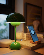 Creative Bedroom Minimalist Mushroom Shaped LED Table Lamp – Bedside Study Office Desk Light with Modern Flower Bud Design for Kids Room Decor