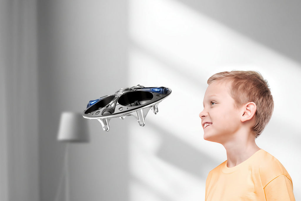 Hovering Mini UFO RC Drone – LED Light Quadcopter with Altitude Hold and Anti-Collision, Fun Remote Control Toy for Kids and Beginners