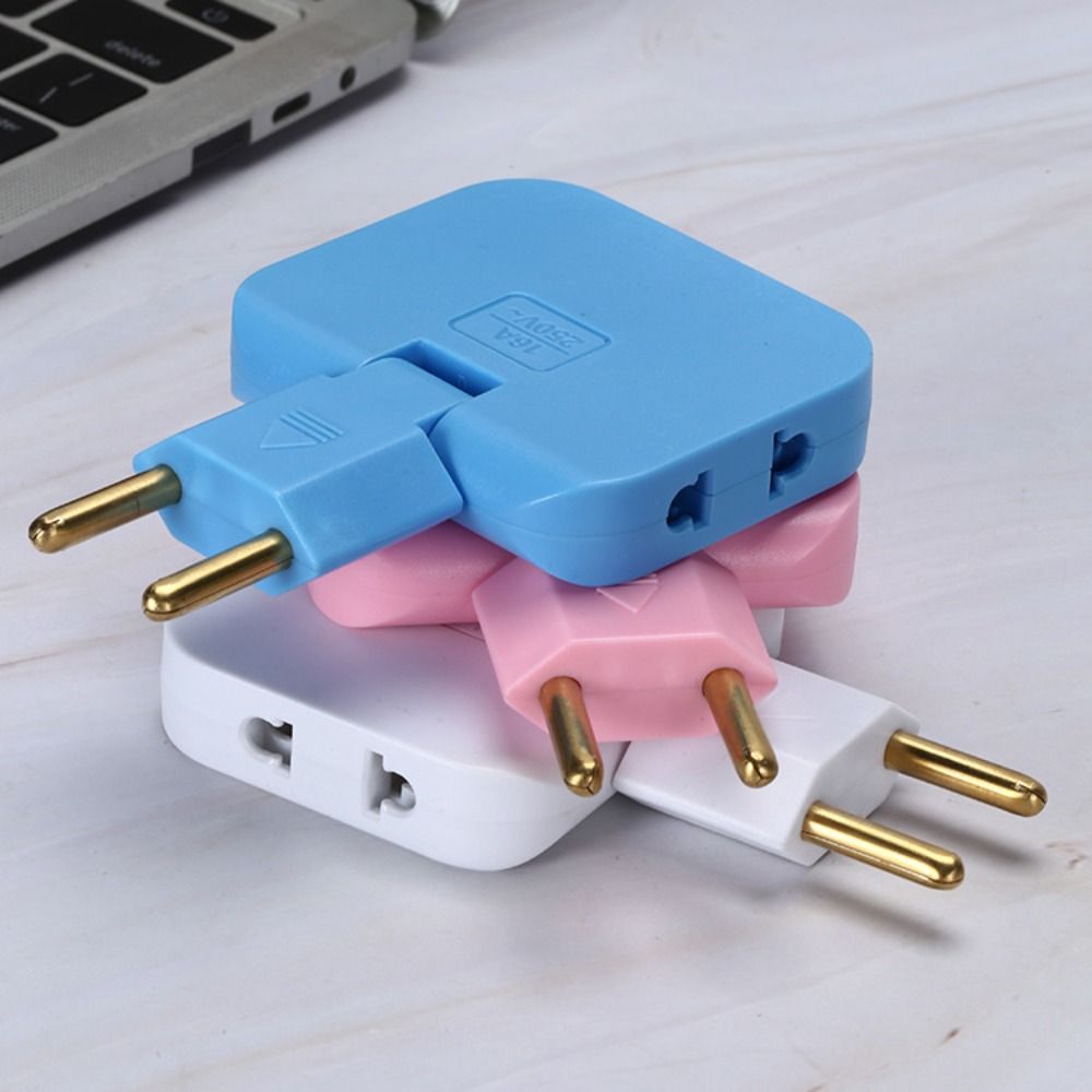 Rotating Multi Plug Socket Adapter – 3 In 1 180° Wireless EU Converter Electrical Extension Power Outlet Solution.