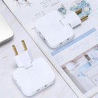 Rotating Multi Plug Socket Adapter – 3 In 1 180° Wireless EU Converter Electrical Extension Power Outlet Solution.